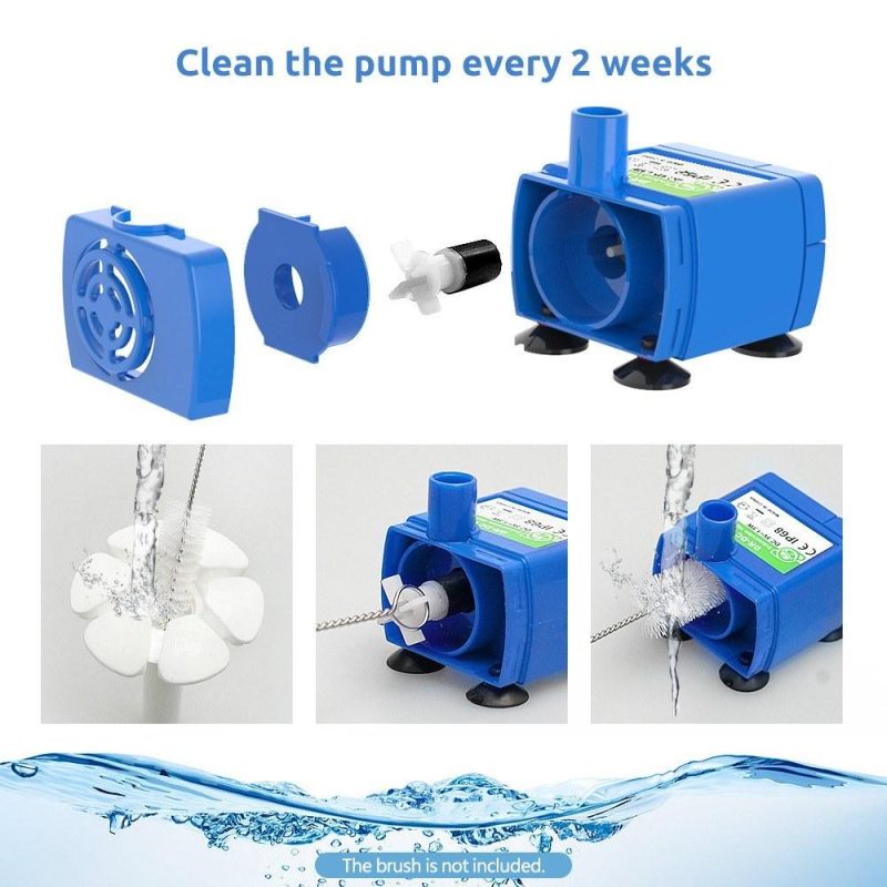 USB Pet Water Fountain Pump Replacement Low Noise Pump Motor with Auto Shut Off  |   Others Others Blue+ Black