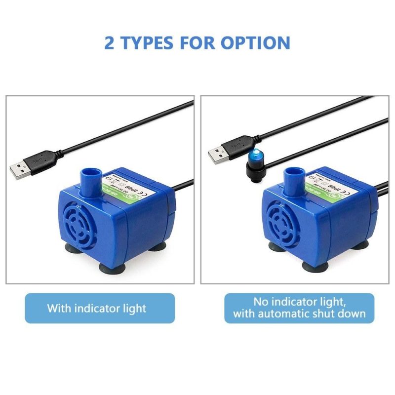 USB Pet Water Fountain Pump Replacement Low Noise Pump Motor with Auto Shut Off  |   Others Others Blue+ Black