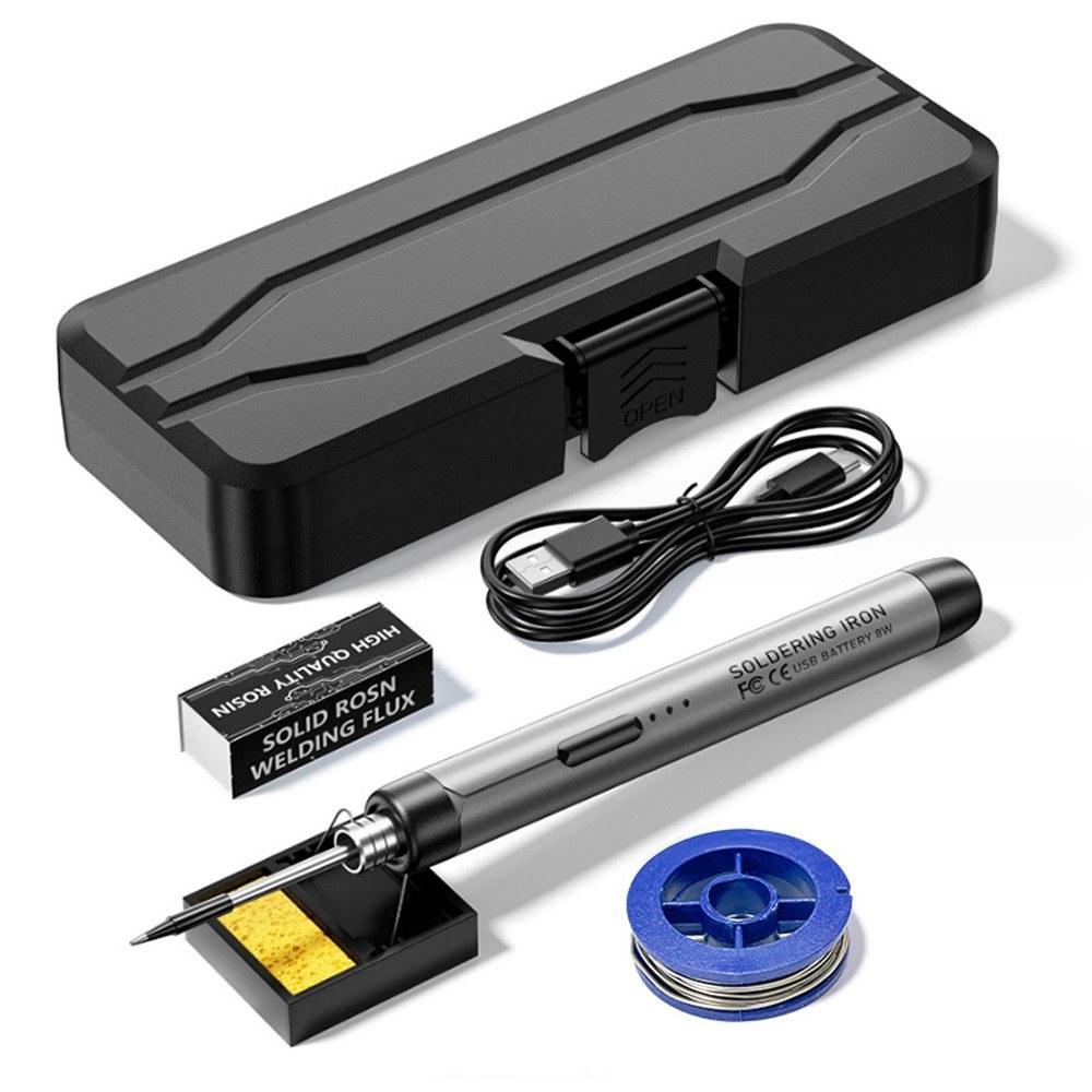 USB Portable Intelligent Electric Soldering Iron Multifunctional Soldering Welding Pen with 300-450℃ Temperature Adjustment Function for Soldering Repairing and Maintenance Use  |   Electrical Equipment & Supplies Electrical Equipment & Supplies Black/Blue/Grey/Orange/Red