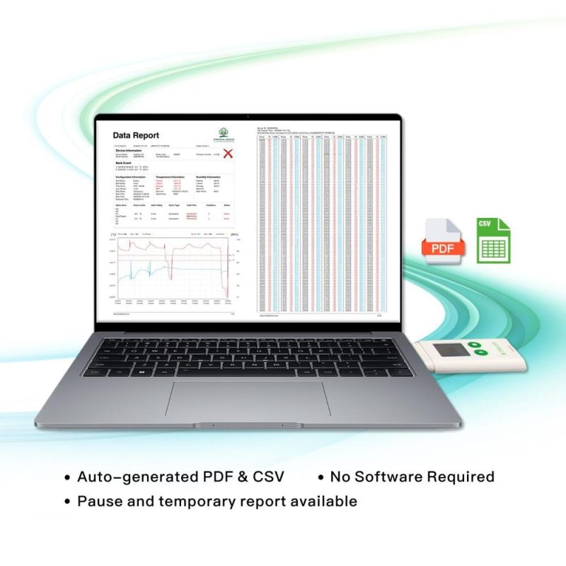 USB Temperature Recorder Fruit Cold Storage Coldchain Transportation Temperature Logger Large Capacity Data Storage with PC Data Export PDF/CSV Reports Automatic Generating Function  |   Temperature & Humidity Measurements Measurement & Analysis Instruments Temperature & Humidity Measurements