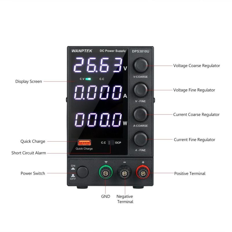 WANPTEK DPS3010U 0-30V 0-10A 300W Switching DC Power Supply 4 Digits Display LED High Precision Adjustable Mini Power Supply AC 115V/230V 50/60Hz  |   Other Instruments Measurement & Analysis Instruments Other Instruments