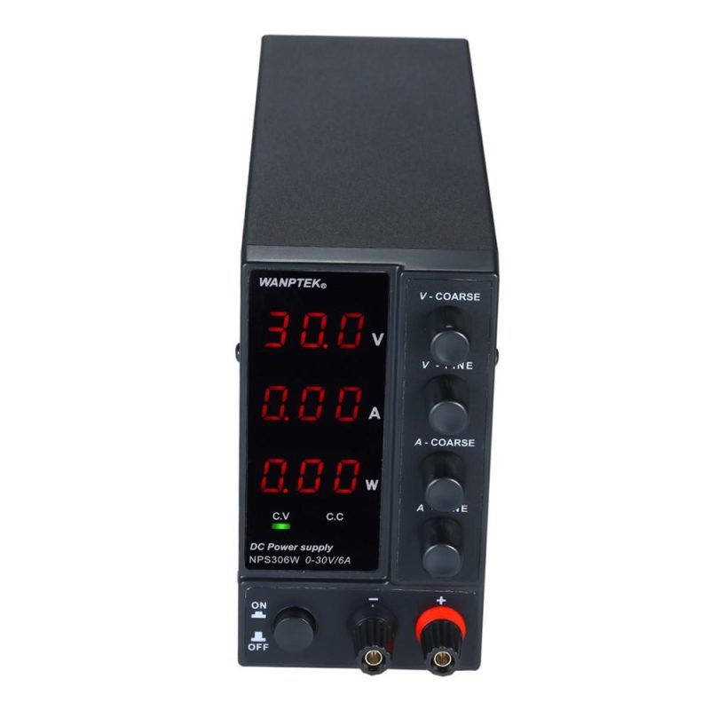 WANPTEK NPS306W 0-30V 0-6A Switching DC Power Supply 3 Digits Display LED High Precision Adjustable Mini Power Supply AC 115V/230V 50/60Hz Voltage & Current Regulated Dual Output  |   Electrical Equipment & Supplies Electrical Equipment & Supplies Black + White