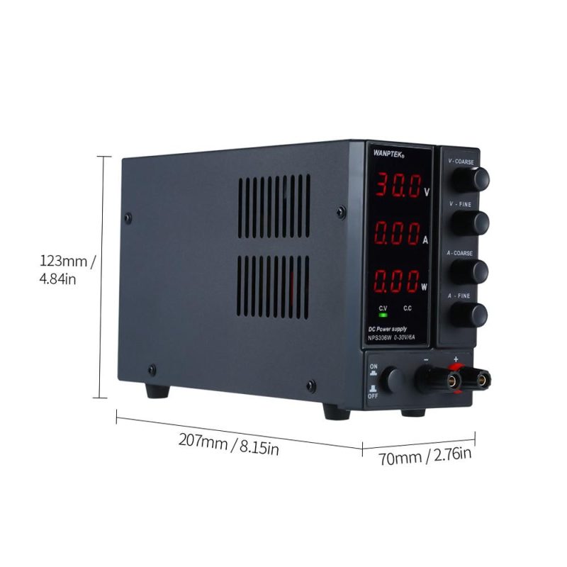 WANPTEK NPS306W 0-30V 0-6A Switching DC Power Supply 3 Digits Display LED High Precision Adjustable Mini Power Supply AC 115V/230V 50/60Hz Voltage & Current Regulated Dual Output  |   Electrical Equipment & Supplies Electrical Equipment & Supplies Black + White