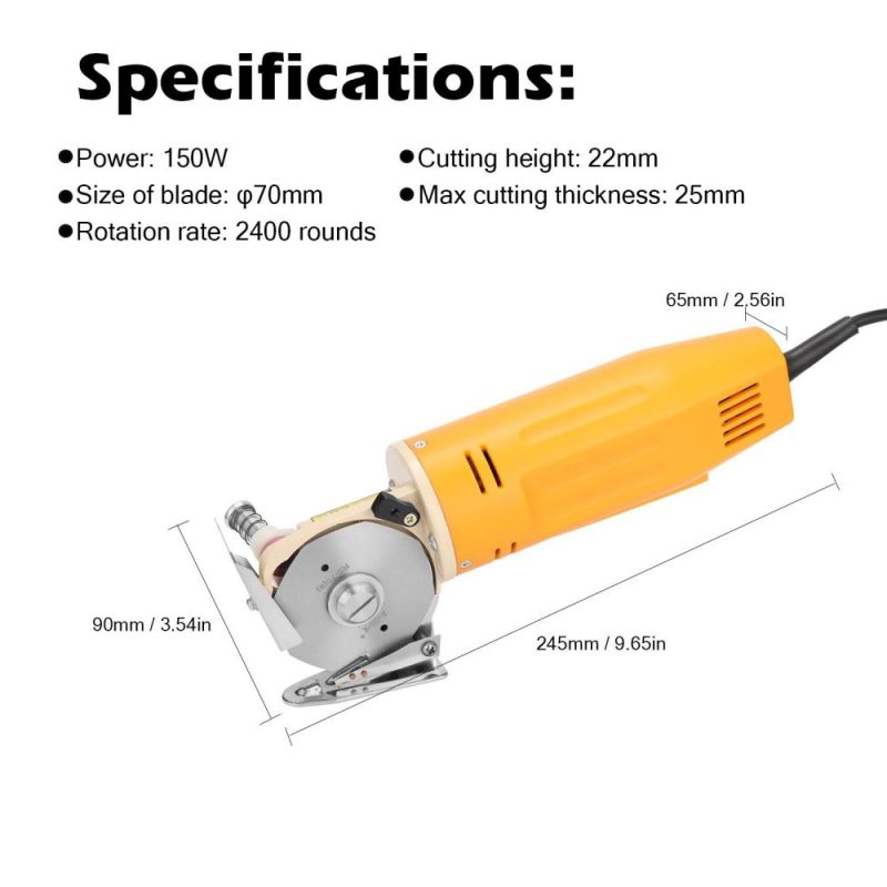 WD-2 Handheld Portable Minishear 70mm Round Blade Electric Cloth Cutter Fabric Cutting Machine  |   Electrical Soldering Welding Tools Electrical Soldering Welding Tools Electrical Soldering Welding Tools