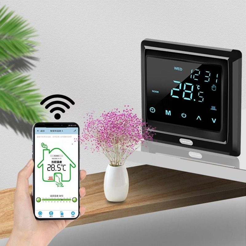 Wi-Fi Smart Thermostat 16A Digital Temperature Controller APP Remote Control  |   Temperature & Humidity Measurements Measurement & Analysis Instruments Black