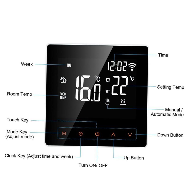 Wi-Fi Smart Thermostat Digital Temperature Controller  |   Temperature & Humidity Measurements Measurement & Analysis Instruments Temperature & Humidity Measurements