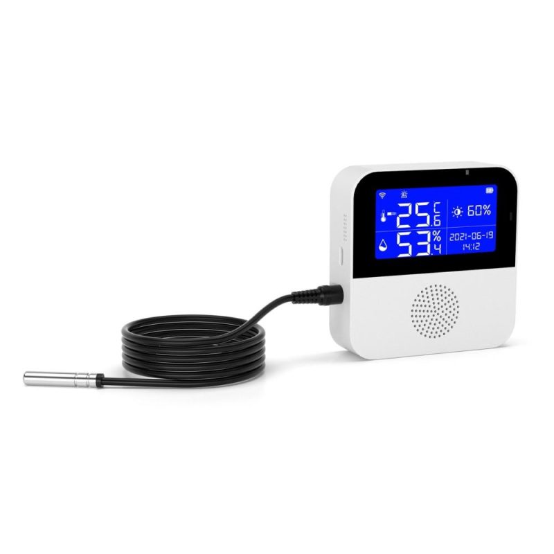 Wi-Fi Temperature Humidity Meter Indoor Hygrometer Temperature Sensor Alarm Tuya APP Control 2.9-inch LCD Backlight Display ℃ / ℉ with Time Date for Home  |   Temperature & Humidity Measurements Measurement & Analysis Instruments Temperature & Humidity Measurements