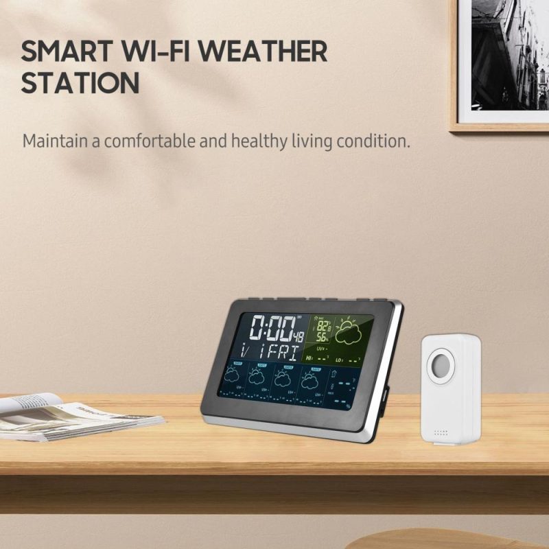 WiFi Smart LCD Weather Station APP Control Digital Indoor Outdoor Temperature Humidity Monitor Support Google Home  |   Temperature & Humidity Measurements Measurement & Analysis Instruments Temperature & Humidity Measurements