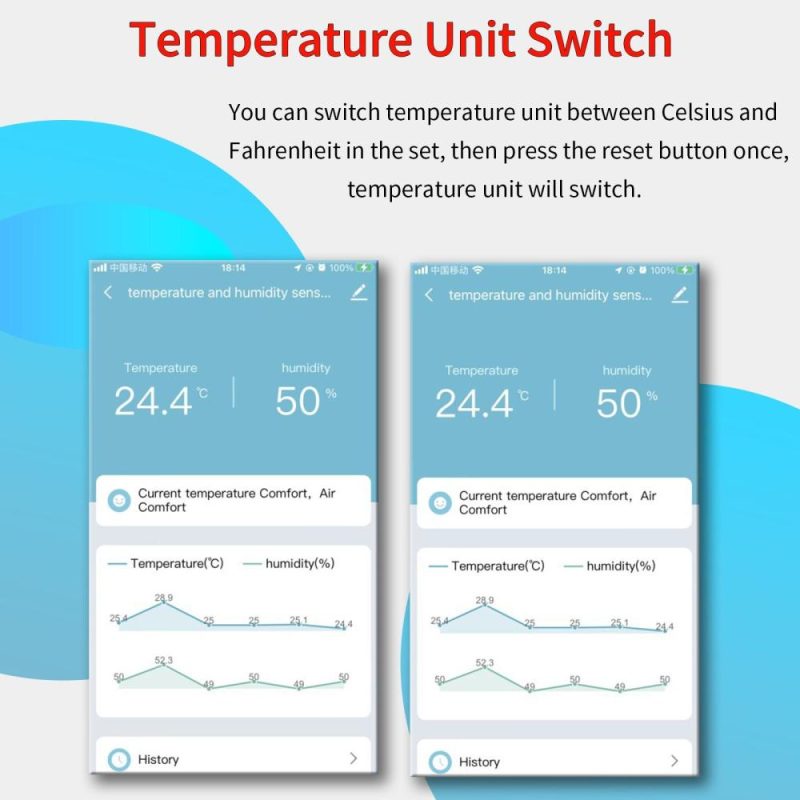 WiFi Temperature and Humidity Tester Household Thermometer Multi-functional Hygrometer Mobilephone APP Control Compatible with Alexa and Google Assistant for Voice Control  |   Temperature & Humidity Measurements Measurement & Analysis Instruments Temperature & Humidity Measurements