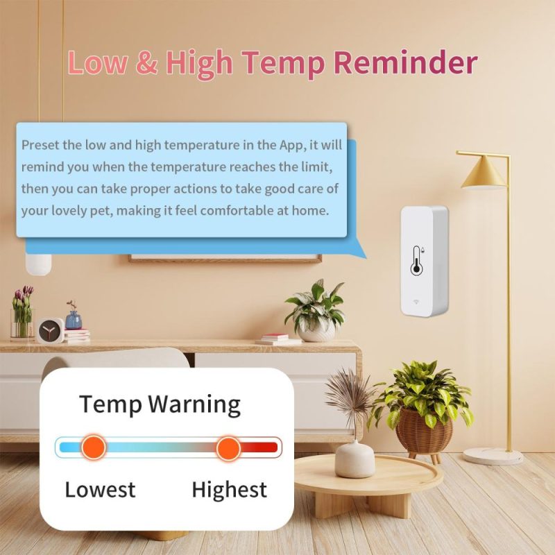 WiFi Temperature and Humidity Tester Household Thermometer Multi-functional Hygrometer Mobilephone APP Control Compatible with Alexa and Google Assistant for Voice Control  |   Temperature & Humidity Measurements Measurement & Analysis Instruments Temperature & Humidity Measurements