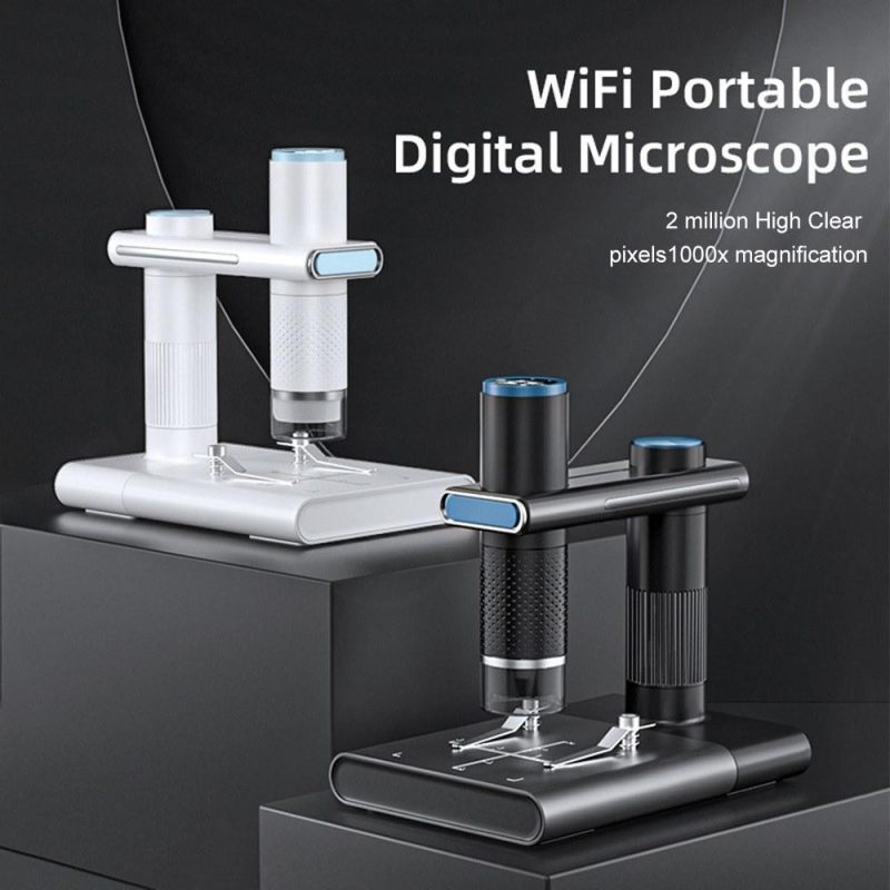 Wireless Digital Microscope High Clear 1080P WIFI 50x-1000x Microscope Magnification Mini Pocket Handheld Microscope for iPhone/Android/iPad/Windows/MAC  |   Microscopes & Endoscope Measurement & Analysis Instruments Black 2/White2/White 1/Black