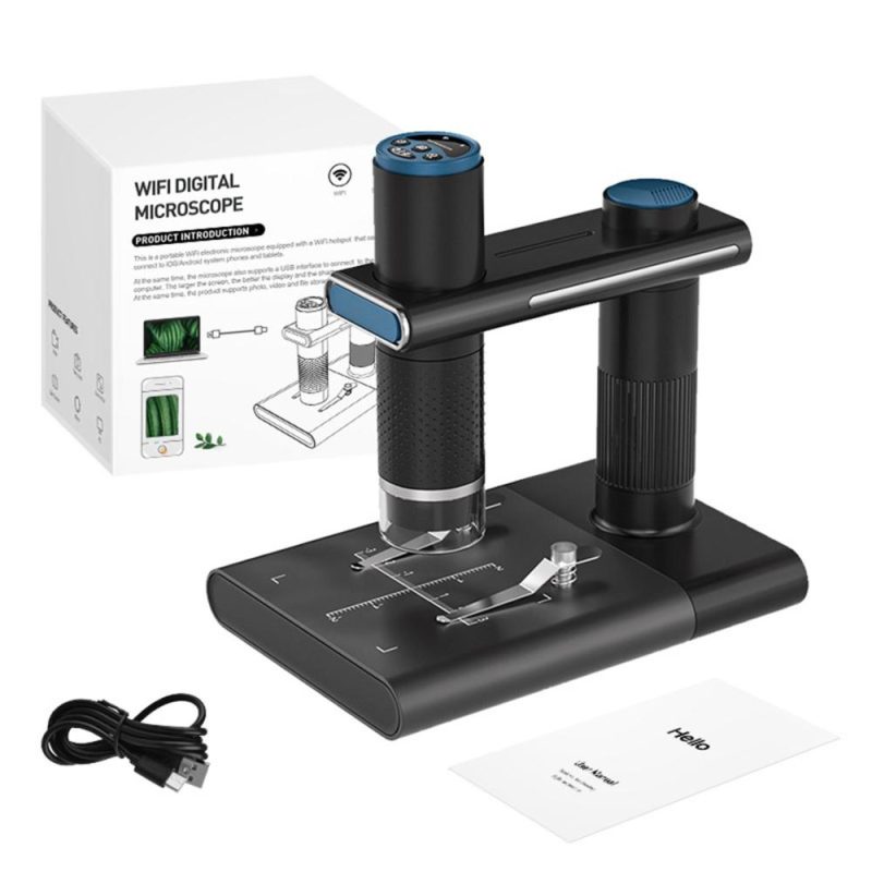 Wireless Digital Microscope High Clear 1080P WIFI 50x-1000x Microscope Magnification Mini Pocket Handheld Microscope for iPhone/Android/iPad/Windows/MAC  |   Microscopes & Endoscope Measurement & Analysis Instruments Black 2/White2/White 1/Black