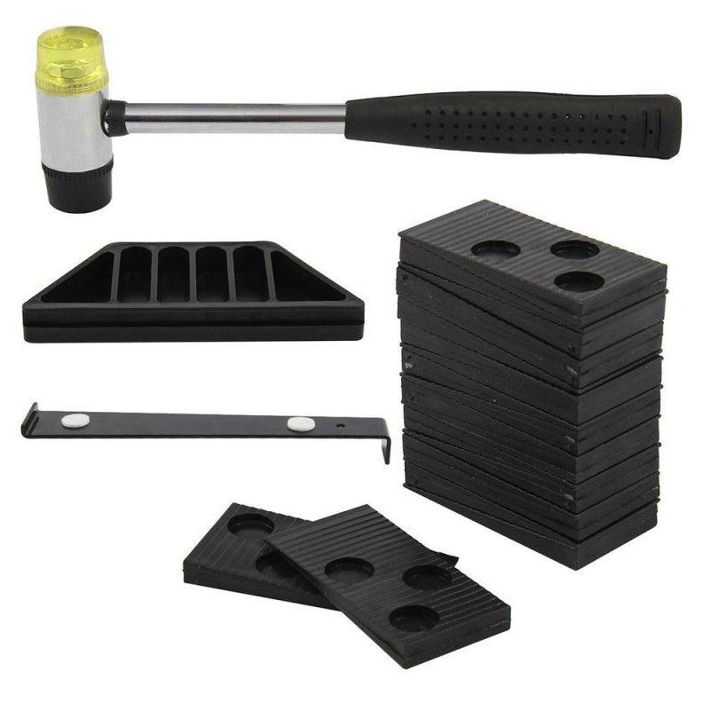 Wood Laminate Tool Floor Wood Floor Fitting Installation Kit With 20 Spacer  |   Others Hardware & Gadgets Black