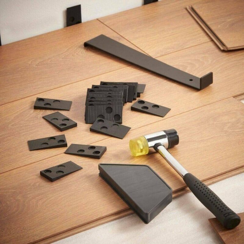 Wood Laminate Tool Floor Wood Floor Fitting Installation Kit With 20 Spacer  |   Others Hardware & Gadgets Black