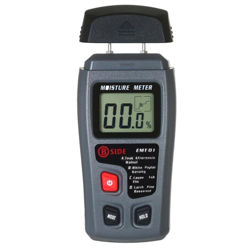 Wood Moisture Test Moisture Meter 4 Modes Portable Hygrometer Pin Type Timber Humidity Instrument Handheld Water Leak Detector LCD Display  |   Temperature & Humidity Measurements Measurement & Analysis Instruments Grey