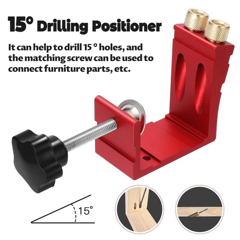 Woodworking Oblique Hole Locator 15 ° Drilling Positioner Inclined Hole Digging Hole Opener Drill Locator Making Furniture Accessories Woodworking Tool  |   Hardware & Accessories Hardware & Accessories Hardware & Accessories