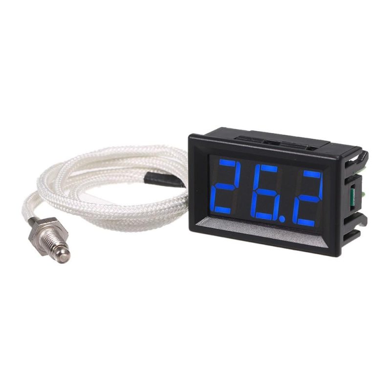 XH-B310 Industrial Digital Thermometer 12V Temperature Meter K-type M6 Thermocouple Tester -30~800℃ Thermograph High Accuracy with LED-Display  |   Temperature & Humidity Measurements Measurement & Analysis Instruments Blue/Green/Red