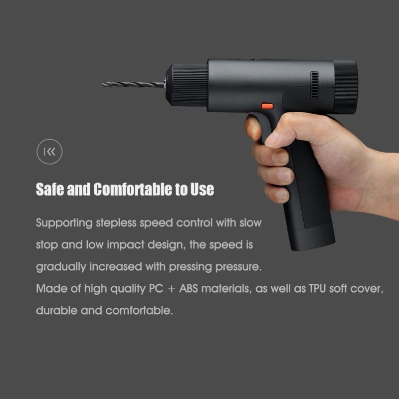 Xiaomi MIJIA Cordless Electric Drill Kit – Your Ultimate Tool for All Drilling Needs  |   Screwdriver & Screwdriver Set Professional Tools Grey