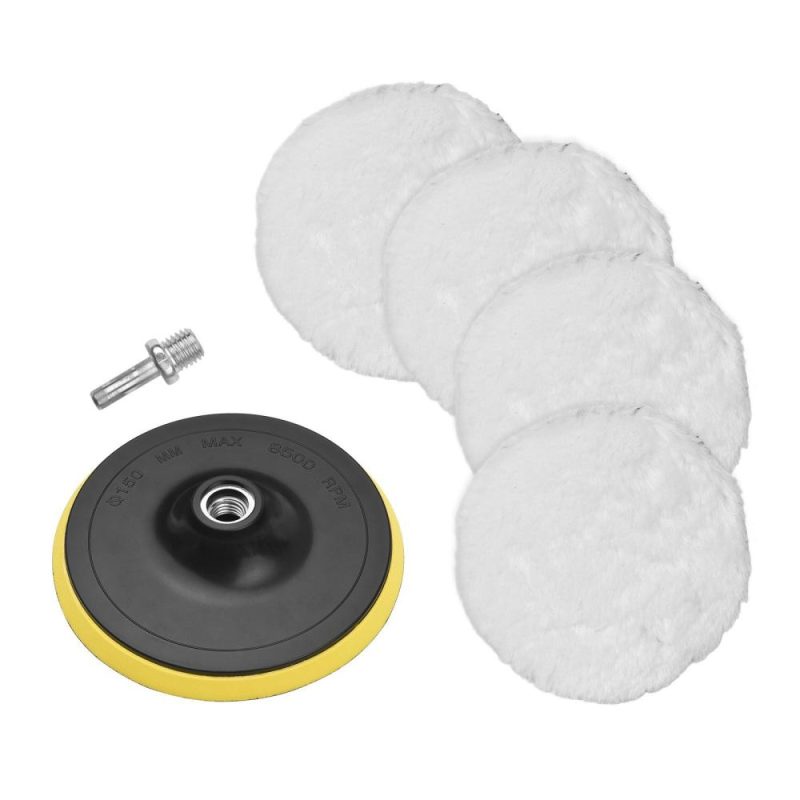 Yuclam Wool Polishing Buffing Pad 6 Pcs 6 Inch Polishing Buffing Wheel for Drill Buffer Attachment with M14 Drill Adapter  |   Others Hardware & Gadgets Others