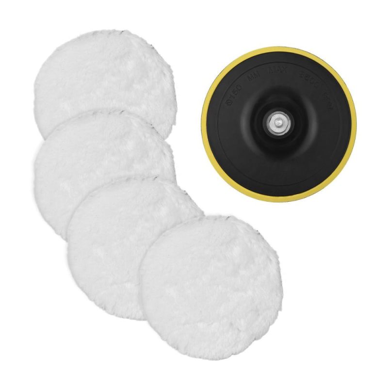 Yuclam Wool Polishing Buffing Pad 6 Pcs 6 Inch Polishing Buffing Wheel for Drill Buffer Attachment with M14 Drill Adapter  |   Others Hardware & Gadgets Others