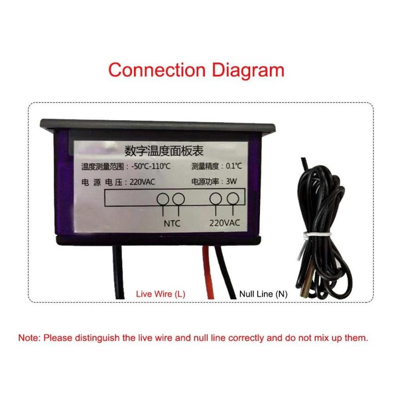 ZFX-900 Embedded Temperature Meter Intelligent Digital Temperature Display Panel for Refrigerator Deepfreeze Cold Closet  |   Temperature & Humidity Measurements Measurement & Analysis Instruments Temperature & Humidity Measurements