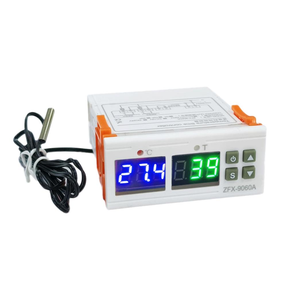 ZFX-9060A Digital Temperature Controller Intelligent Temperature Regulator DC12V 10A Timing Thermostat Support Heating/Cooling/Temperature Correction/Data Locks/High or Low Temperature Alarm  |   Temperature & Humidity Measurements Measurement & Analysis Instruments Temperature & Humidity Measurements