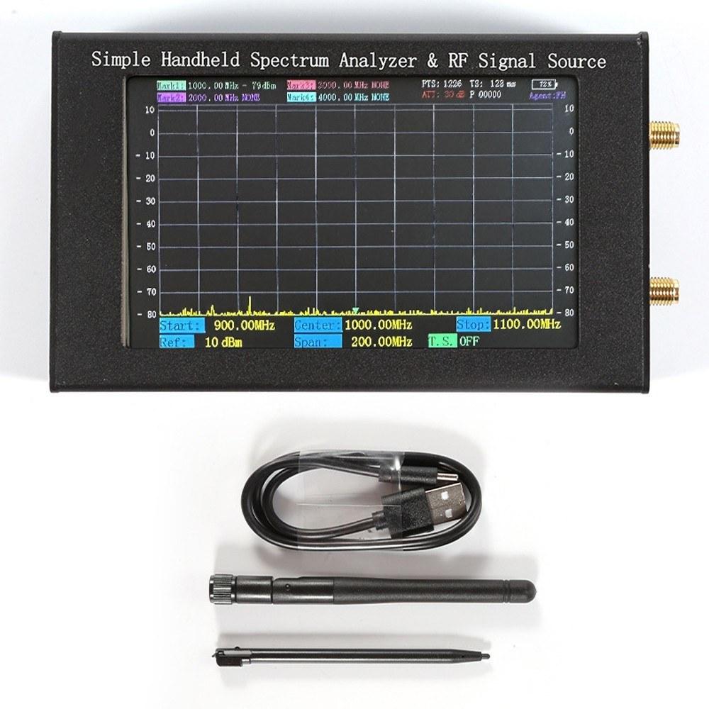 ZQ6 Spectrum Analyzer with Radio Frequency Signal Source and Tracking Source 35MHz-6000MHz 4.3-inch Touching Screen Large Capacity Battery Handheld Spectrum Analysis Machine  |   Other Instruments Measurement & Analysis Instruments Black