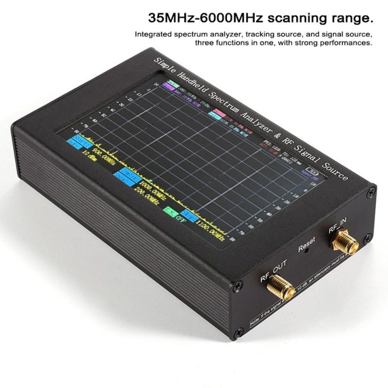 ZQ6 Spectrum Analyzer with Radio Frequency Signal Source and Tracking Source 35MHz-6000MHz 4.3-inch Touching Screen Large Capacity Battery Handheld Spectrum Analysis Machine  |   Other Instruments Measurement & Analysis Instruments Black