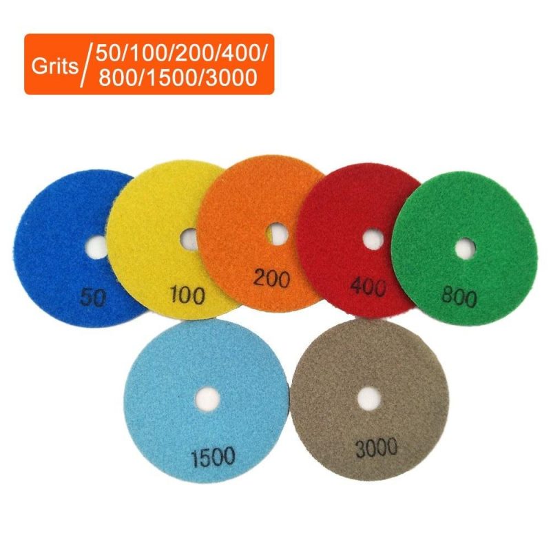 7PCS 4 Inch Set  Wet Dry Diamond Polishing Pads For Granite Concrete Marble  |   Others Hardware & Gadgets Others