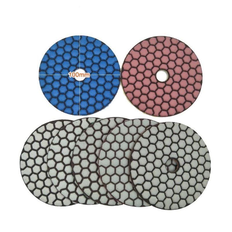 7PCS 4 Inch Set  Wet Dry Diamond Polishing Pads For Granite Concrete Marble  |   Others Hardware & Gadgets Others