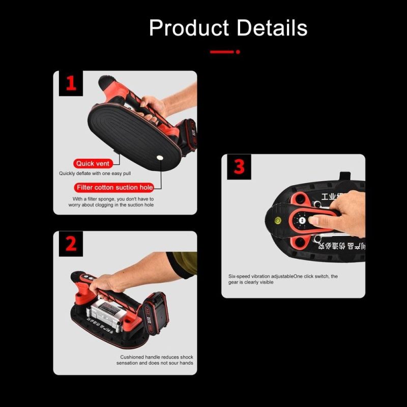 Handheld Tiles Vibrators Electric Tiling Tiles Machine Tile Installation Tool Suction Cup Automatic Floor Vibrators Tile Installation Leveling Tool  |   Electrical Equipment & Supplies Electrical Equipment & Supplies Electrical Equipment & Supplies