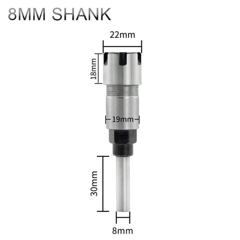 Spring Steel 8mm Shank Router Bit Extension Rod Milling Cutter Extender Collet Holder Adapter with ER16-8 8mm Collet Chuck  |   Others Hardware & Gadgets Others