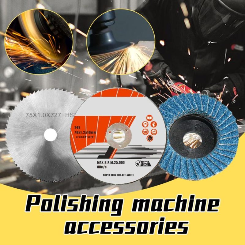 19500rpm Electric Grinding Machine Multifunctional Angle Grinder + 75mm Diameter 10mm Bore Cutting Disc +75mm Diameter 10mm Bore Polishing Disc  |   Electrical Equipment & Supplies Electrical Equipment & Supplies Electrical Equipment & Supplies