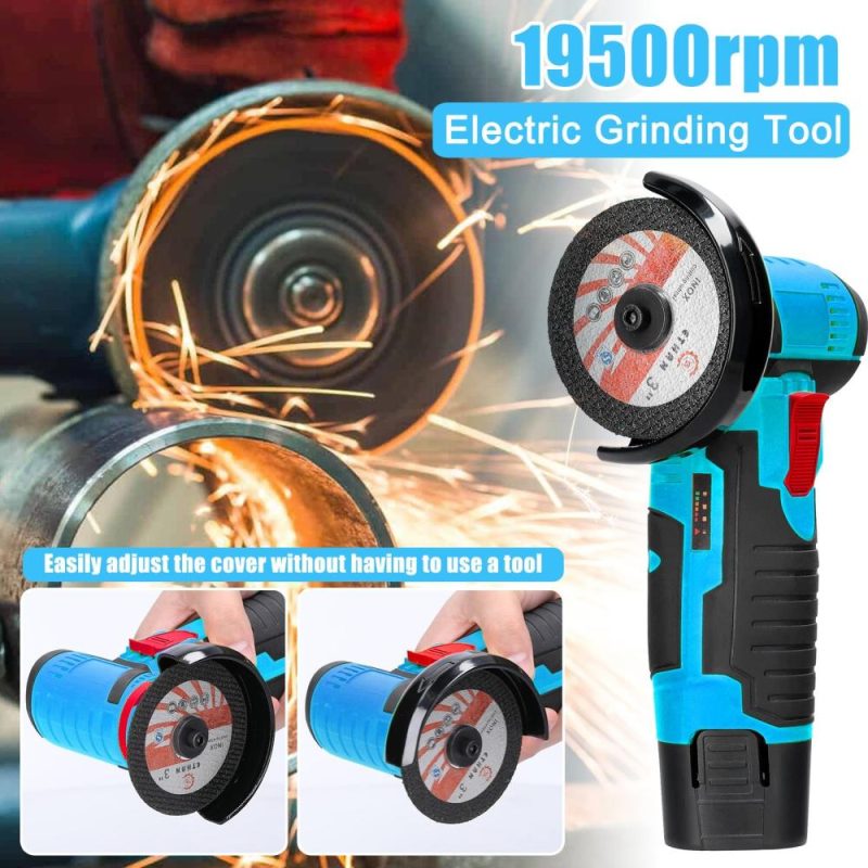 19500rpm Electric Grinding Machine Multifunctional Angle Grinder + 75mm Diameter 10mm Bore Cutting Disc +75mm Diameter 10mm Bore Polishing Disc  |   Electrical Equipment & Supplies Electrical Equipment & Supplies Electrical Equipment & Supplies