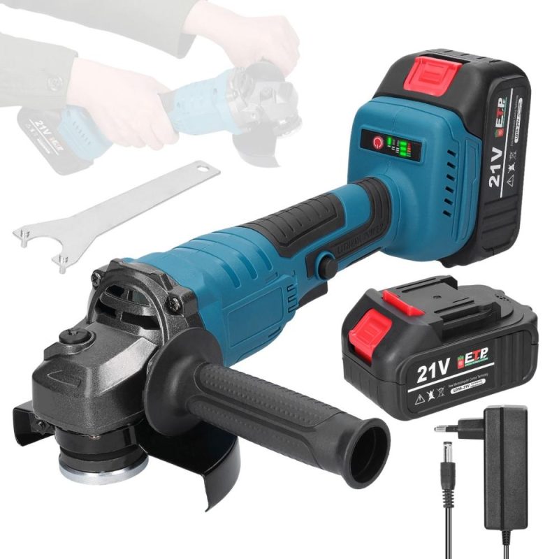 21V 125mm M14 Angle Grinder Brushless Motor Electric Grinding Tool Multifunctional Lithium Cutting Machine Utility Power Tool for Cutting Polishing Ceramic Tile Wood Stone Steel  |   Electrical Equipment & Supplies Electrical Equipment & Supplies Electrical Equipment & Supplies