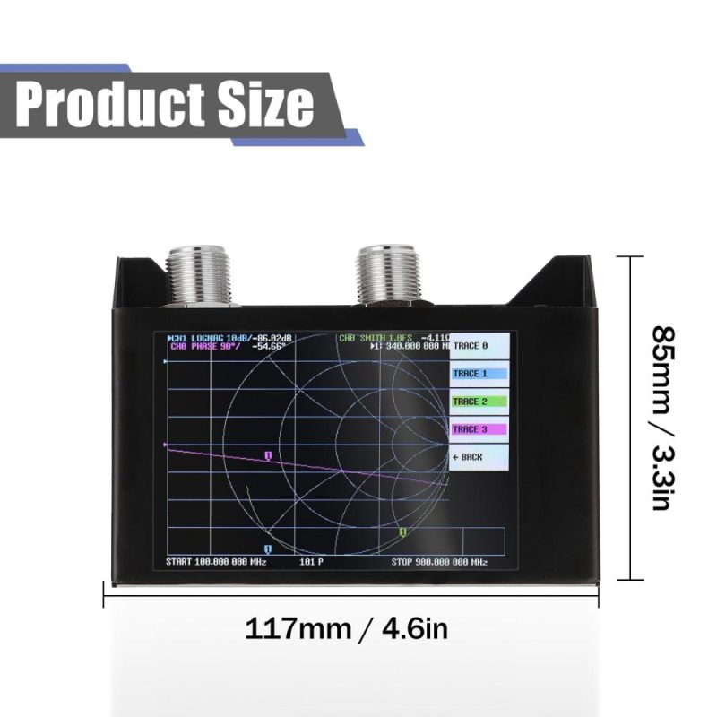 4.0 Inch Touching Screen 3G Vector Network Analyzer SAA-2N Antenna Analyzer Shortwave HF VHF with Iron Housing  |   Electrical Equipment & Supplies Electrical Equipment & Supplies Black