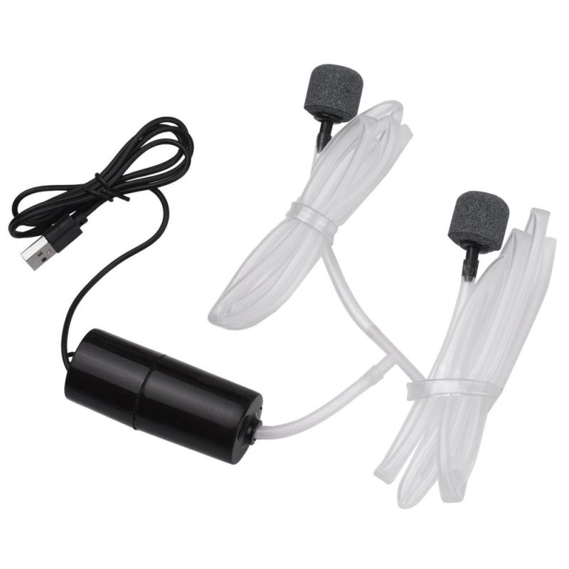 Aquarium USB Air Pump Small Oxygen Pump with 2 Air Stone Tubing Hanging Buckle for Fish Tank Outdoor Fishing  |   Electrical Equipment & Supplies Electrical Equipment & Supplies Electrical Equipment & Supplies