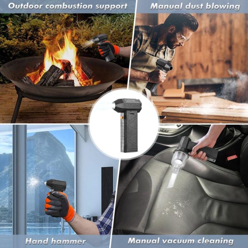 Handheld Brushless Motor Jet Fan 130,000RPM Turbofan 120W High Power Dust Blower Compressed Air Duster Keyboard Cleaning Tool with Type-C Charging Interface  |   Electrical Equipment & Supplies Electrical Equipment & Supplies Black