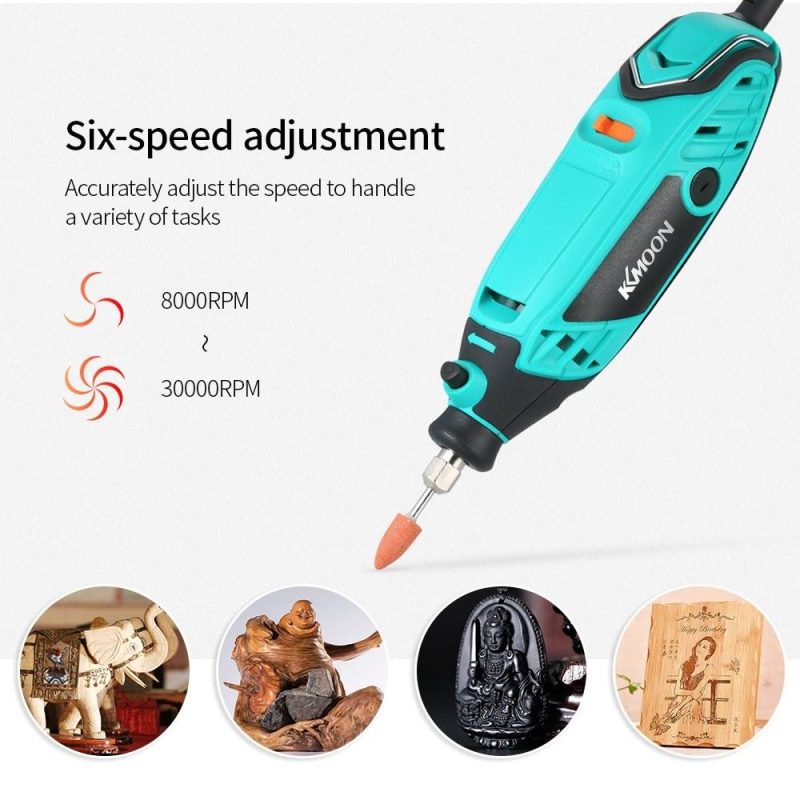 KKmoon 195pcs Power Tools Electric Mini Drill Rotary Grinder Polishing Grinding Tool Set with 6 Position Variable Speed for Rotary Tools  |   Electrical Equipment & Supplies Electrical Equipment & Supplies Electrical Equipment & Supplies