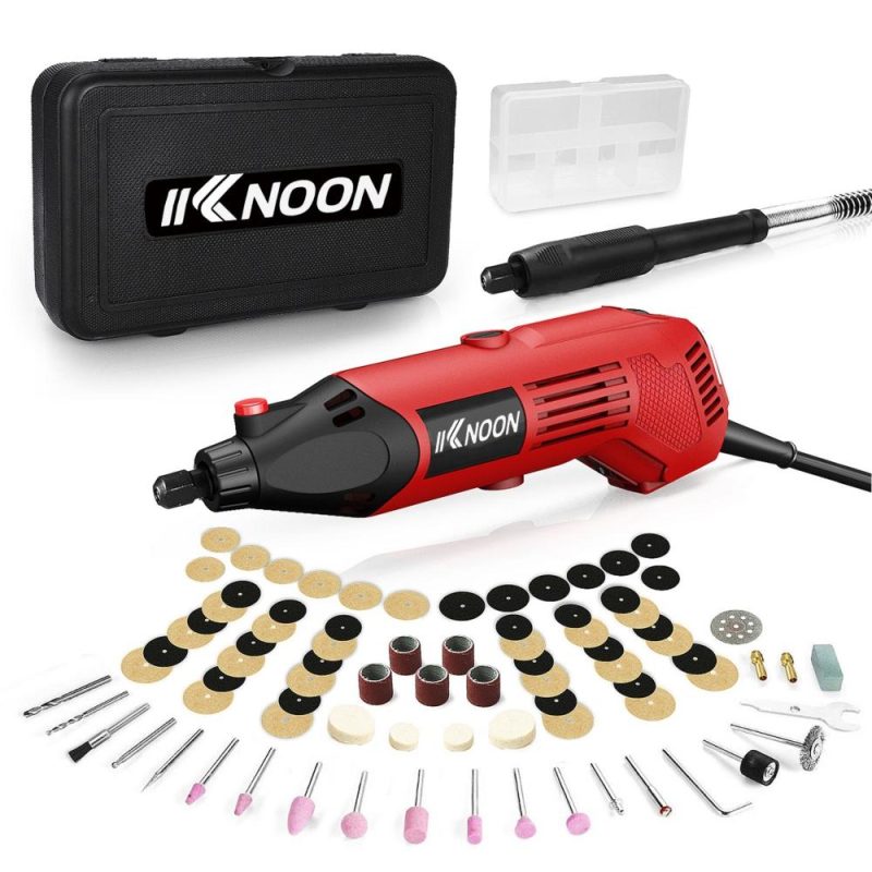 KKNOON AC Rotary Tool Kit Electric Grinder 6 Variable Speeds 8000-35000RPM 170W for Polishing Carving and Shaping with Carrying Case  |   Electrical Equipment & Supplies Electrical Equipment & Supplies Electrical Equipment & Supplies