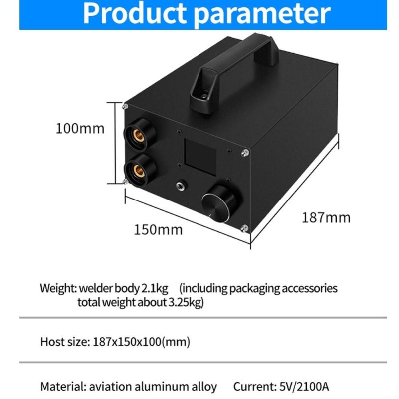 Portable Dual Pulse Supercapacitor Spotwelder High Power Spots Welding Machine 1.8 inch Digital LCD Display 250 Power Gears Adjustable Support 0.3mm Nickel Sheet  |   Electrical Equipment & Supplies Electrical Equipment & Supplies Electrical Equipment & Supplies