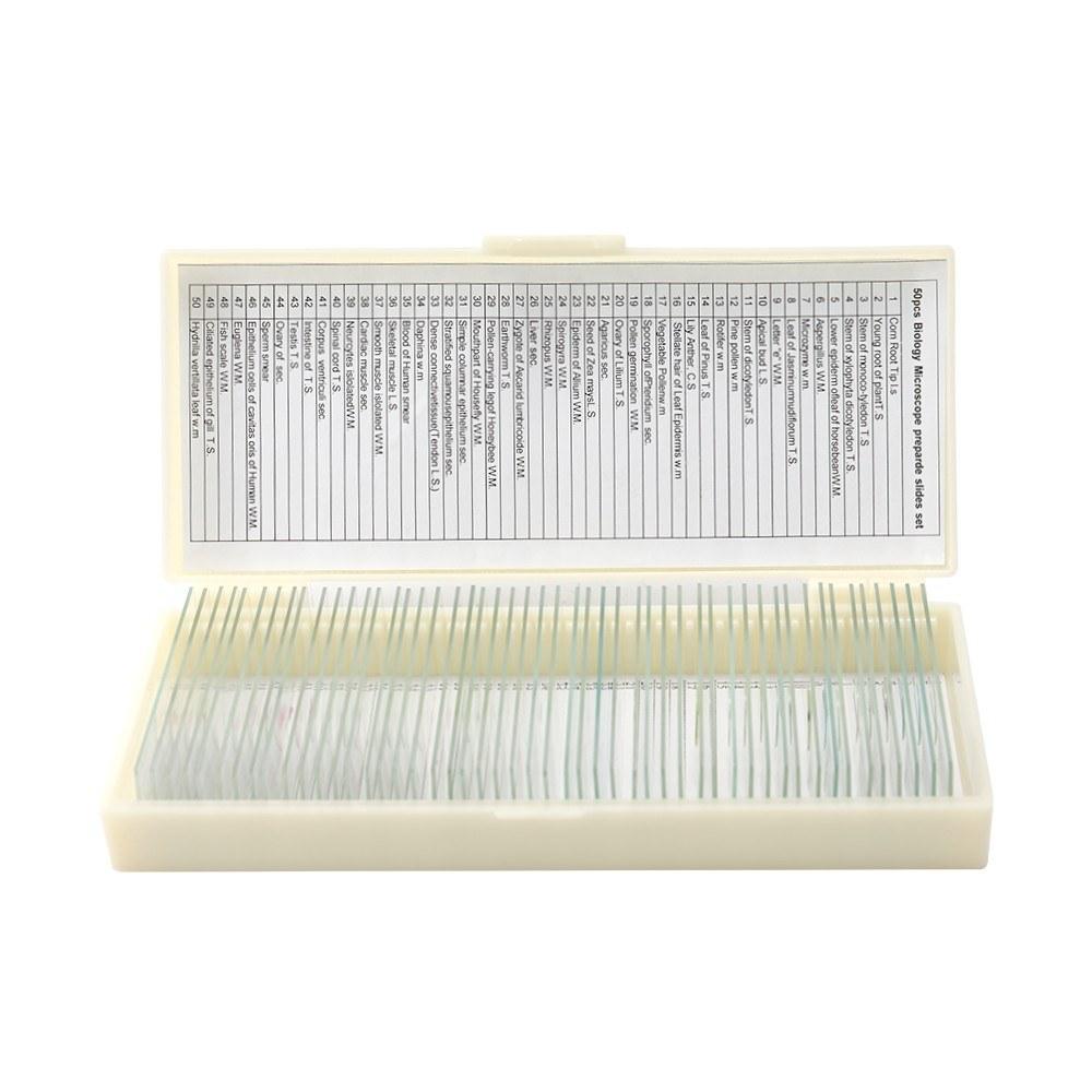 50PCS/Set Biological Glass Sample Prepared Basic Animal Plants Insects Tissues Science Specimen Cover Slips Portable Educational Microscope Slides  |   Microscopes & Endoscope Measurement & Analysis Instruments Microscopes & Endoscope