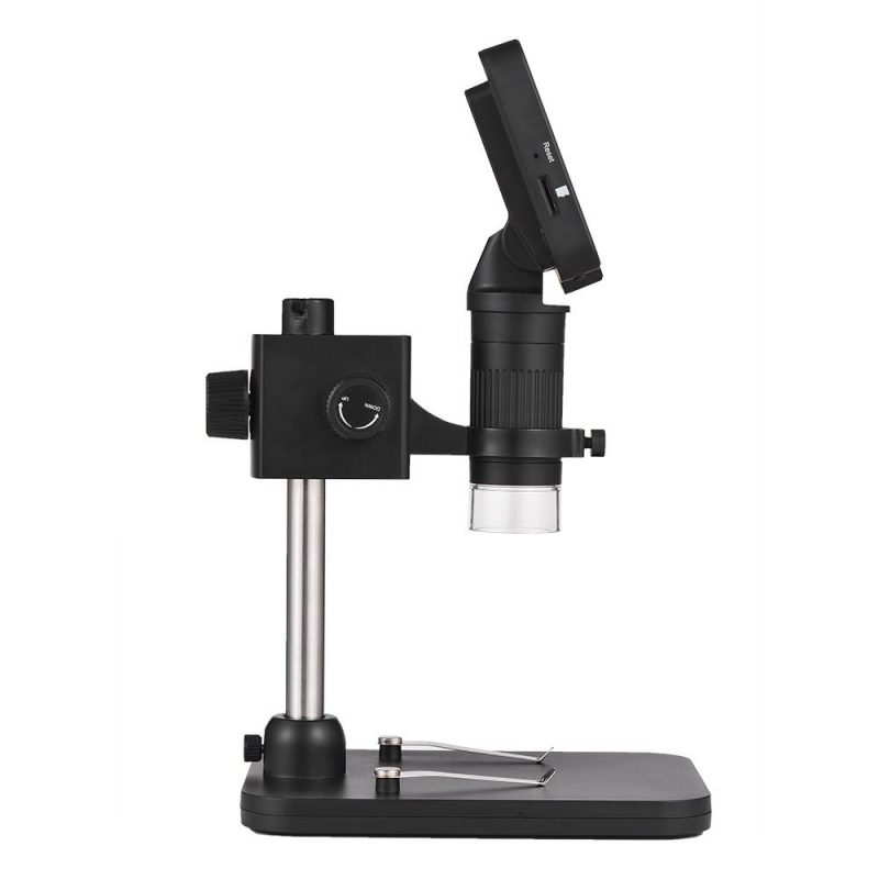 Digital Microscope FHD 1080P Lightness Adjustable with 4.3-inch Large IPS Screen for Plant Insect Observation  |   Microscopes & Endoscope Measurement & Analysis Instruments Black