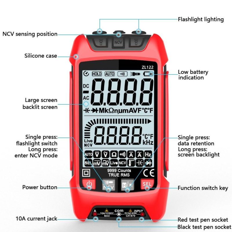 Digital Multimeter LCD Backlight Display Handheld Multimeter Professional True RMS Voltage Resistance Frequency Tester  |   Digital Multimeters & Oscilloscopes Digital Multimeters & Oscilloscopes Digital Multimeters & Oscilloscopes