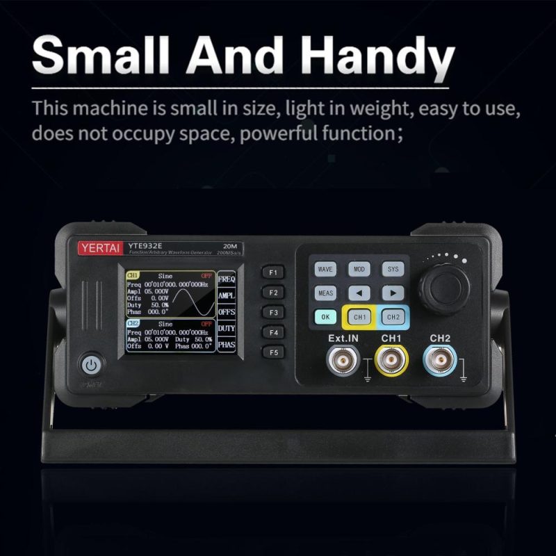 Dual-channel Function Arbitrary Waveform Generator 200MSa/S Sampling Rate 8k Storage Depth Signal Source with 2.4-inch TFT LCD Digital Screen 20M  |   Digital Multimeters & Oscilloscopes Digital Multimeters & Oscilloscopes Digital Multimeters & Oscilloscopes