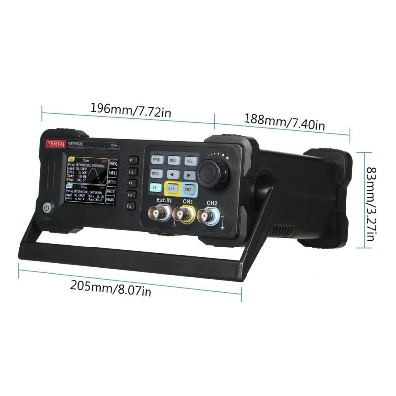 Dual-channel Function Arbitrary Waveform Generator 200MSa/S Sampling Rate 8k Storage Depth Signal Source with 2.4-inch TFT LCD Digital Screen 20M  |   Digital Multimeters & Oscilloscopes Digital Multimeters & Oscilloscopes Digital Multimeters & Oscilloscopes