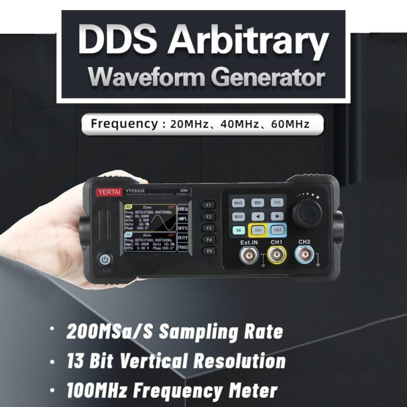 Dual-channel Function Arbitrary Waveform Generator 200MSa/S Sampling Rate 8k Storage Depth Signal Source with 2.4-inch TFT LCD Digital Screen 20M  |   Digital Multimeters & Oscilloscopes Digital Multimeters & Oscilloscopes Digital Multimeters & Oscilloscopes