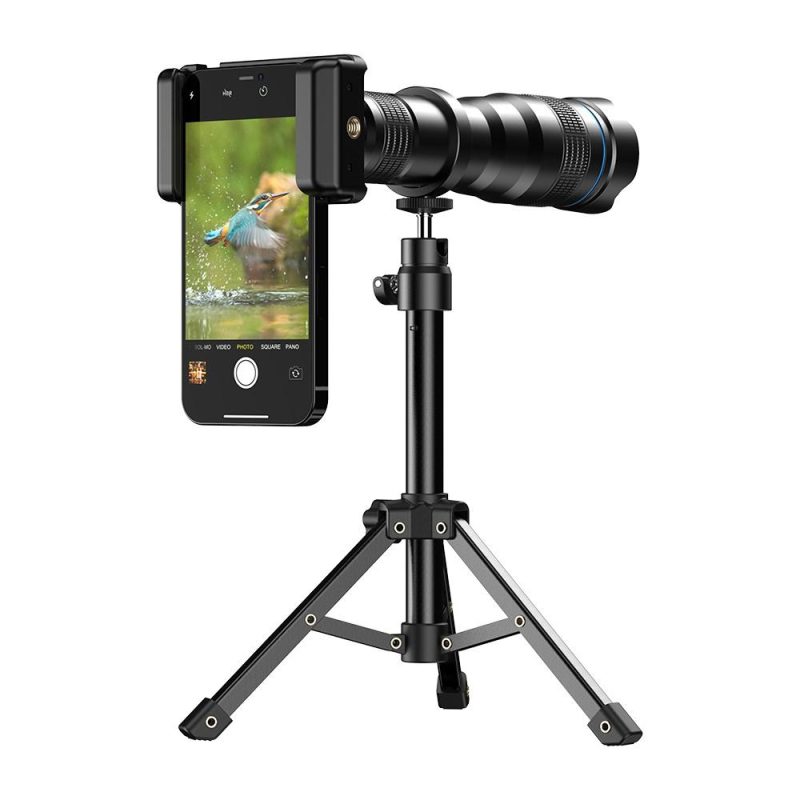 Portable Universal Clip-on Type External Telephoto Lens 36X Optical Magnification Mobilephone Lens Multifunctional Auxiliary Tool for Daily Photography  |   Microscopes & Endoscope Measurement & Analysis Instruments Black