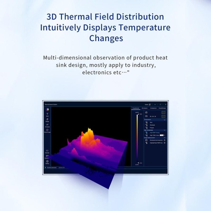 256*192 25Hz 3D Infrared Thermal Imager Analyzer for PCB Leakage Short Circuit Inspection Thermal Imaging Camera  |   Infrared Thermometer Infrared Thermometer Black