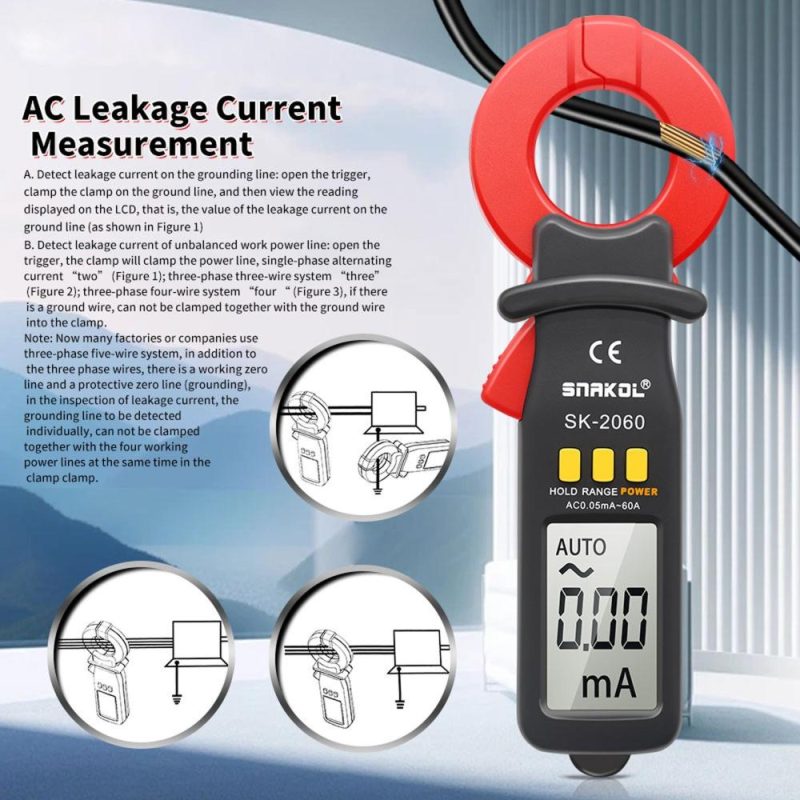 3 1/2 Digit Auto Ranging Digital Current Clamp Meter High Precise AC Measurement Tool 30mm Jaw with Data Hold Automatic Power Off Functions for Electrical & Technical Applications  |   Voltage & Current Testers Measurement & Analysis Instruments Black